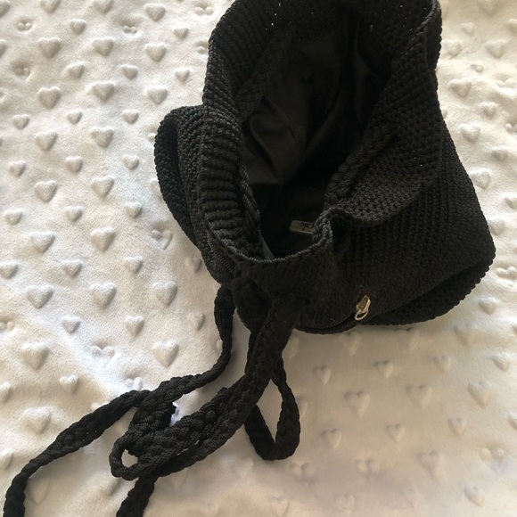 The Sak Black Crochet Tote with Interior Zip Pocket - Picture 6 of 9